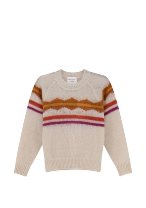 MARANT ÉTOILE intarsia-knit raglan-sleeve sweater - Neutrals