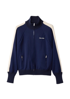 Miu Miu side-stripe track jacket - Blue
