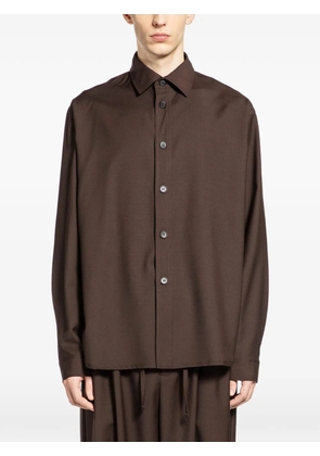 ROSE BURRITO virgin wool overshirt - Brown