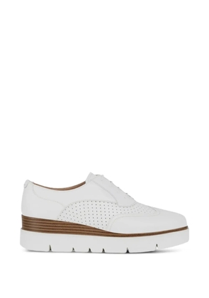 Geox perforated platform Oxford shoes - White
