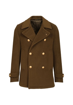 Tagliatore double-breasted wool pea coat - Brown