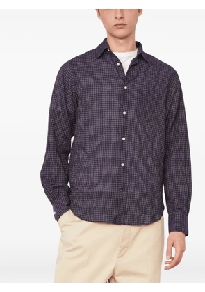 Officine Generale check-pattern long-sleeve shirt - Blue