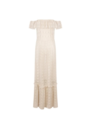 Antik Batik Dolly lace-panelled maxi dress - Neutrals
