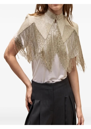 TWP Beaded topper cape - Neutrals