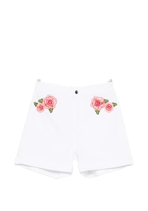 Blugirl floral-patch shorts - White