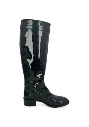 Fendi Pre-Owned 2010s buckle detail riding boots - Black