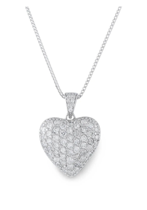 LB Exclusive diamond heart-pendant necklace - Silver