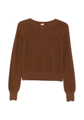 Baserange ribbed-trim sweater - Brown