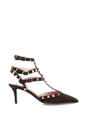 Valentino Garavani Rockstud pointed pumps - Brown