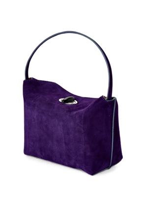 Christopher Esber turnlock suede shoulder mini bag - Purple