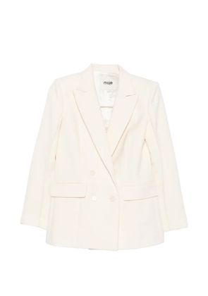 Maje double-breasted peak-lapel blazer - Neutrals