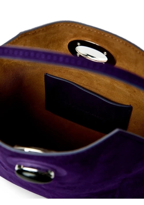 Christopher Esber turnlock suede shoulder mini bag - Purple