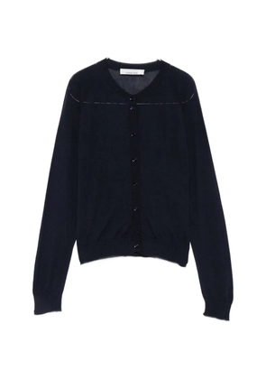 Liviana Conti fine-knit button-up cardigan - Blue