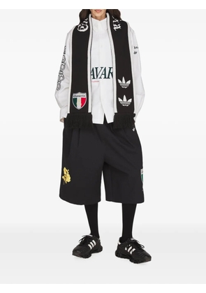 Willy Chavarria x Adidas color-block fringed scarf - Black