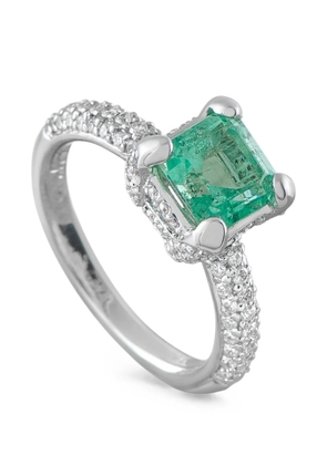 LB Exclusive emerald and diamond ring - Silver