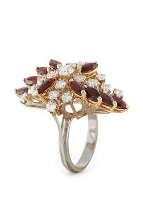 LB Exclusive diamond and garnet ring - Silver