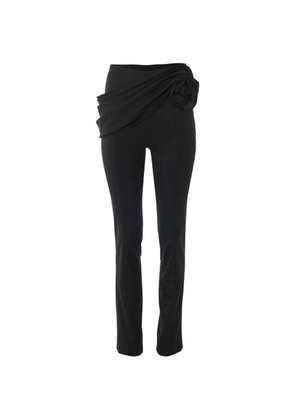 Carolina Herrera rosette-sash skinny trousers - Black