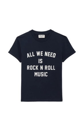 Zadig&Voltaire Walk strass-embellished slogan-print T-shirt - Blue