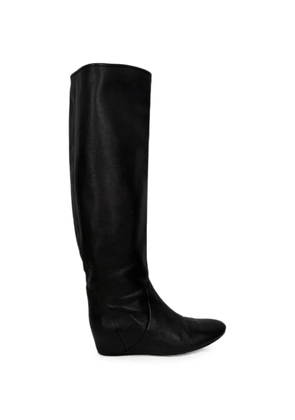 Lanvin Pre-Owned wedge knee-high boots - Black