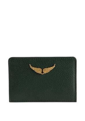 Zadig&Voltaire ZV Pass grained leather cardholder - Green