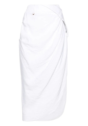 Jacquemus La Jupe asymmetric midi skirt - White