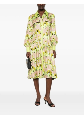 Marco Bologna geometric-print midi dress - Neutrals