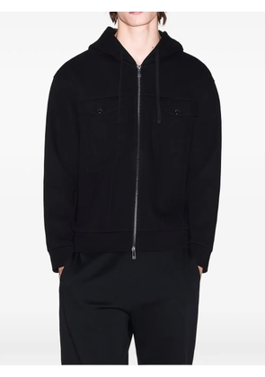 Armani Exchange zip-up pocket-detail hoodie - Black