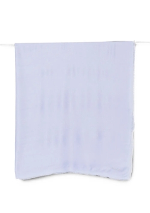 Blugirl logo-jacquard frayed scarf - Purple
