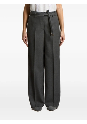 Peserico pressed-crease belted trousers - Grey