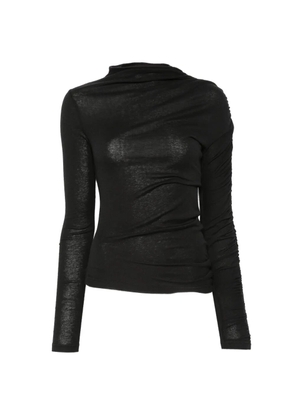 PINKO ruched long-sleeve top - Black