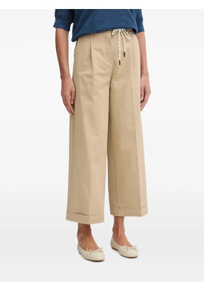 Benetton pleated rope-belt trousers - Neutrals