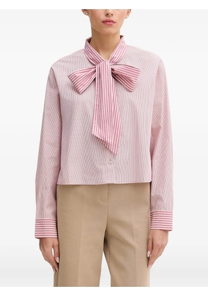 Benetton striped pussy-bow shirt - Pink