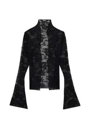 GCDS flared lace shirt - Black