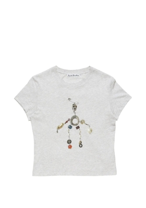 Acne Studios fitted graphic T-shirt - Grey