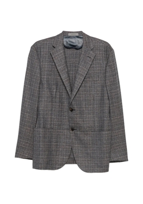 Corneliani check-pattern single-breasted blazer - Grey