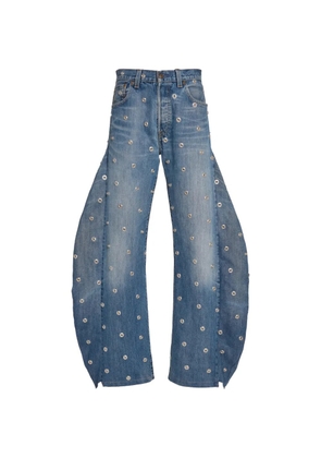 A.W.A.K.E. Mode studded side-insert jeans - Blue