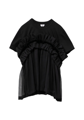 Noir Kei Ninomiya ruffled panel T-shirt - Black