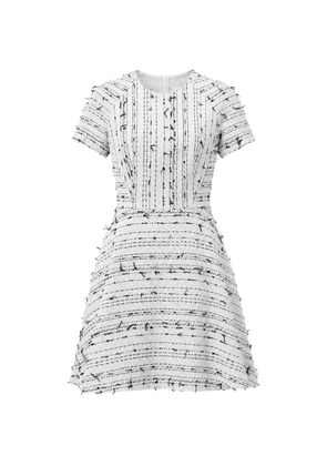 BOSS tweed short-sleeve mini dress - White