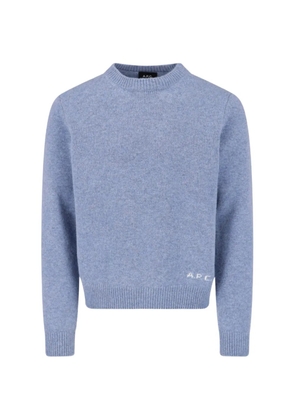 A.P.C. Edmond logo-embroidered sweater - Blue