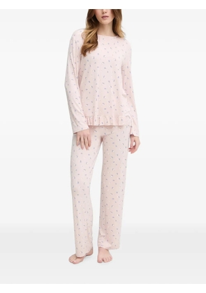 Benetton floral-print ruffled nightwear set - Pink