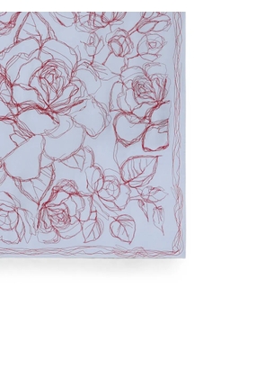 Fabiana Filippi floral-print square scarf - Blue