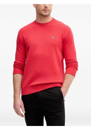 Benetton logo-embroidered ribbed-trim sweater