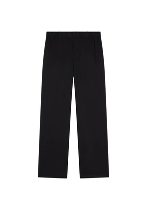 Armani Exchange elasticated-waist wide-leg trousers - Black