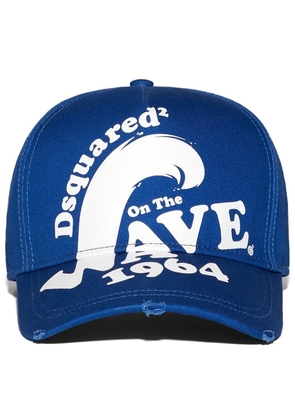 DSQUARED2 logo-print cotton baseball cap - Blue