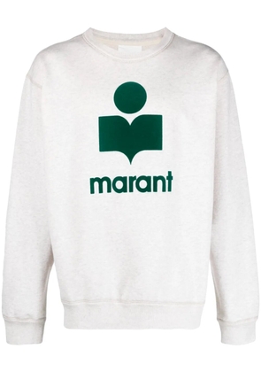 ISABEL MARANT Mikoy flocked-logo sweatshirt - Grey