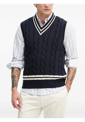 Benetton cable-knit striped sweater - Blue