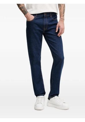 Benetton logo-patch straight-leg jeans - Blue