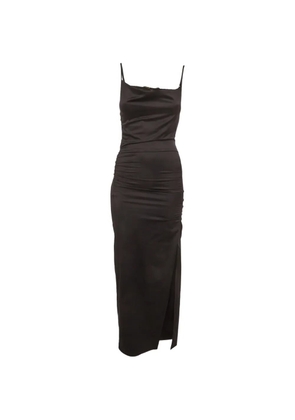 Maje cowl-neck draped midi dress - Black