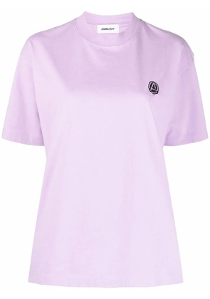 AMBUSH logo-embroidered cotton T-shirt - Purple
