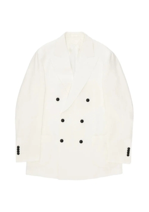 Fortela double-breasted peak-lapel suit - White